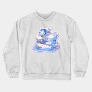 Snake Wearing a Bow Crewneck Sweatshirt